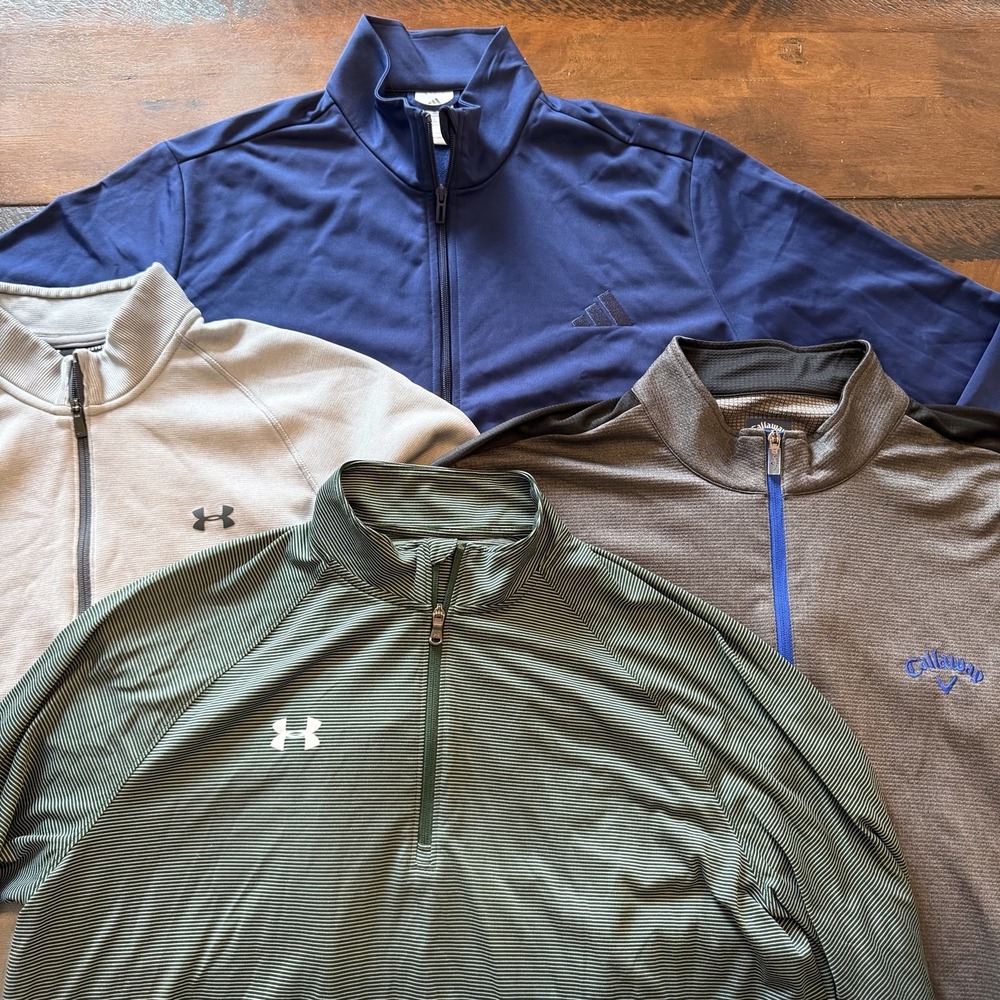 Lot Of 4 Golf Jacket Mens 2XL 1/4 Zip Pullover Under Armour Callaway Adidas - Picture 2 of 16